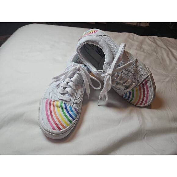 Vans x Flour Shop Old Skool Rainbow Shoe Size Womens 7 - Picture 1 of 9